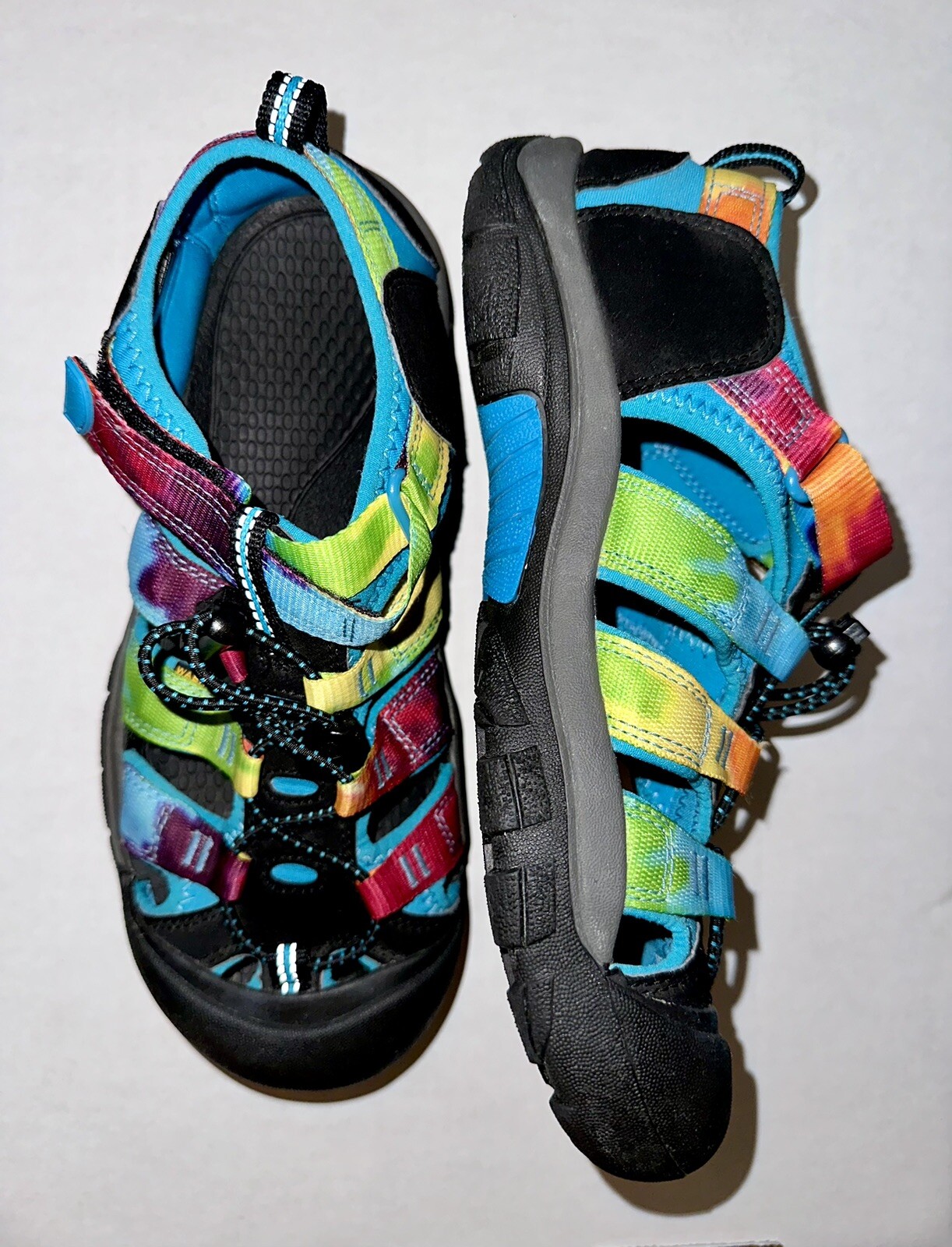KEEN Newport H2 sandali acqua retrò tie dye arcobaleno US 5 EU 37 Rtl $125 nuovi di zecca!
