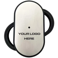 15" Oval Air Cleaner Kit, Silver Top, Black Rim - CUSTOM Engravable - Ansen USA