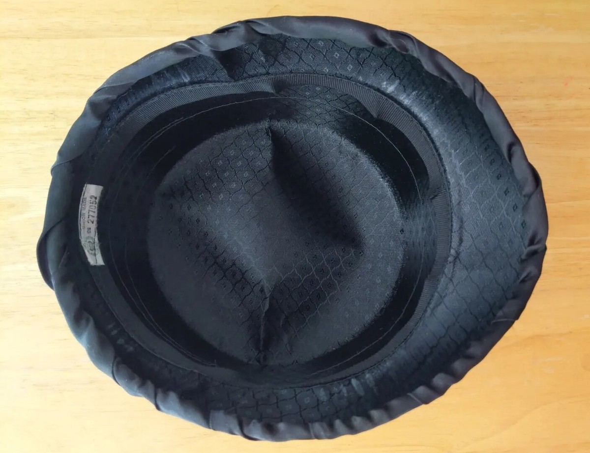 Vintage UNION MADE black satin tapestry cloche hat il_fullxfull.  main image 2
