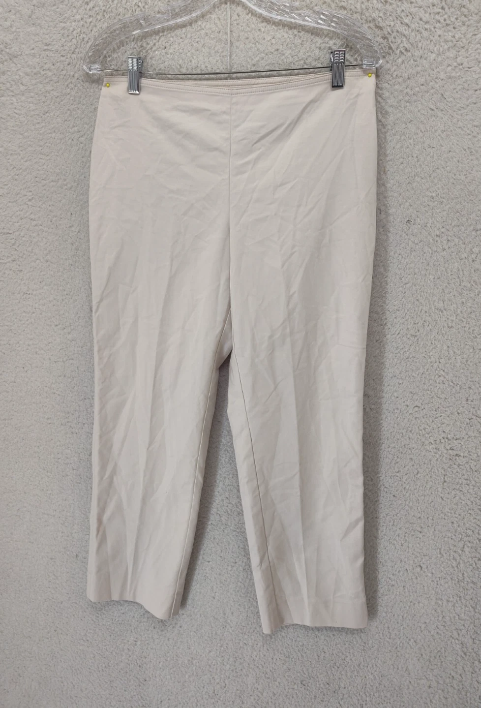 St John Women Pants 6 Tan Rayon Blend Pull On Straight Leg Regular Fit Trousers
