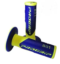 PRO GRIP 801 BLUE / FLUO YELLOW MX GRIPS MOTO CROSS ENDURO OFF ROAD MOTORCYCLE