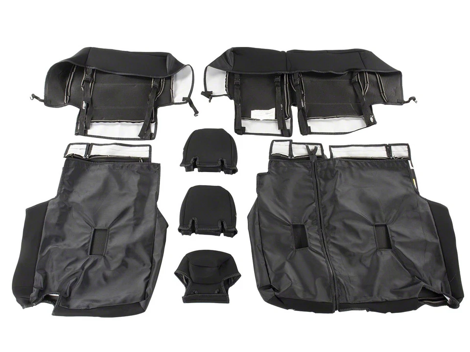 Ford Bronco® 2021-2024 4Dr Black Coverking Neoprene Rear Seat Covers w/o Armrest - Image 3 of 4