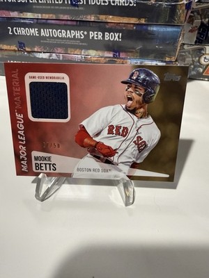 Mookie Betts 2019 Topps #MLM-MB Gold Major League Material Patch 7/50