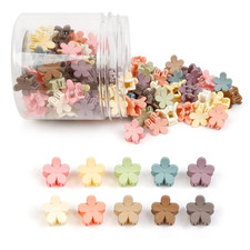 100Pcs Colorful Mini Flower Hair Clips, Small Hair Clips Mini Claw Clips Cute J