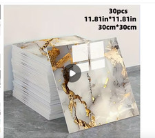 30pcs Self-adhesive Marble Wall tiles 30.0cm x 29.99cm PVC Foam Kitchen Bathroom