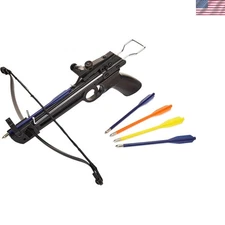 Ambidextrous Handheld 50LB Crossbow Pistol with 5 Darts - Hunting Essential