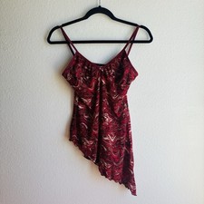 Vintage 90s Y2K Sheer Mesh Fairy Vampy Whimsygoth Asymmetrical Babydoll Top M