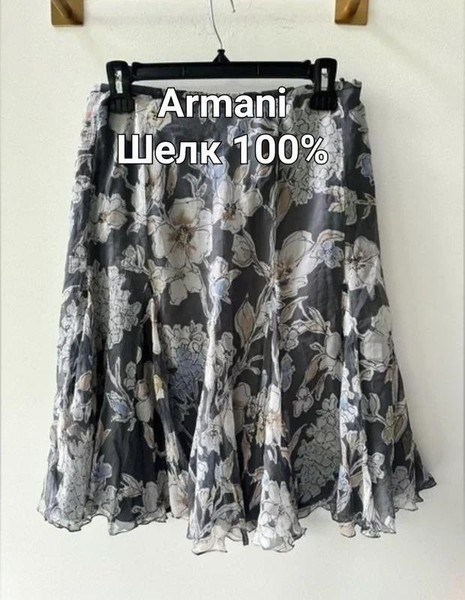 Women Armani Collezioni Skirt Grey Silk 40
