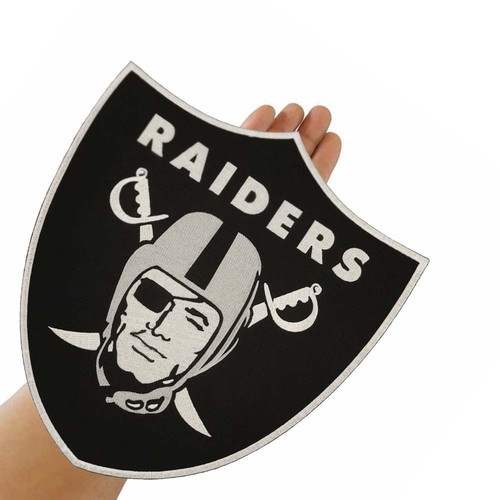 Logotipo de fútbol de la Nación de Las Vegas de los Raiders tamaño grande 11,0" x 12,0" hierro para coser en parche - Imagen 2 de 11