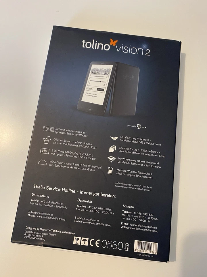 Tolino Vision 2 EBook-Reader neu OVP - Bild 2 von 4