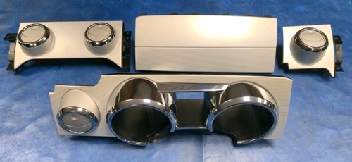 2005-2009 FORD MUSTANG SILVER CLUSTER BEZEL DASH VENTS COVER TRIM SET OEM