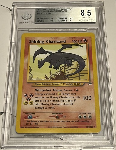 Shining Charizard (Unlimited) graded BGS 8.5 for sale on eBay