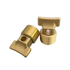 Boat Garboard Drain Plug 1/2 NPT Thread Solid Brass Hull Plugs 2 Pack