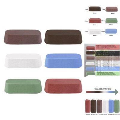 6 Pcs Color-Coded Buffing Compound Set for Brilliant Jewelry & Metal Polishing