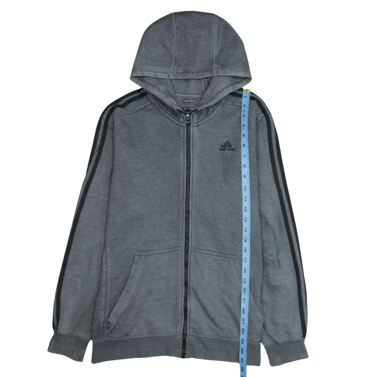 Adidas Grey Hoodie Mens L image 6