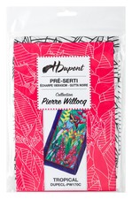 H Dupont 3x Seidenschal 100% Seide, 180x43cm, Tropical - Wei&szlig; DUPECLPW170C
