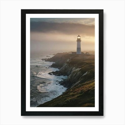 Leonardo Kino XL Küstenleuchtturm gerahmtes Wandbild Poster Leinwanddruck Bild