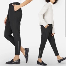 Everlane The Japanese GoWeave Zip Track Pants Black Women's Size 2