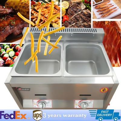 #ad 2 Pan Propane Gas Food Warmer Restaurant Tabletop Desktop Countertop Steam Table $147.05