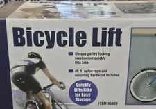 Bicycle Lift Bike Ceiling Mount Pulley Hoist Garage Storage Rack Hooks Hanger 