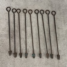 Vintage Branding Iron Set of 9 Horn Numbers 0-8 6 Is 9 19" long Western Decor
