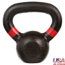 10LB Kettlebell Strength Training Solid Cast Iron Home Gym Fitness Equipment New