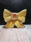Shawnee Bow Wall Pocket Planter Vase USA 434 Ceramic Pottery Yellow Vintage