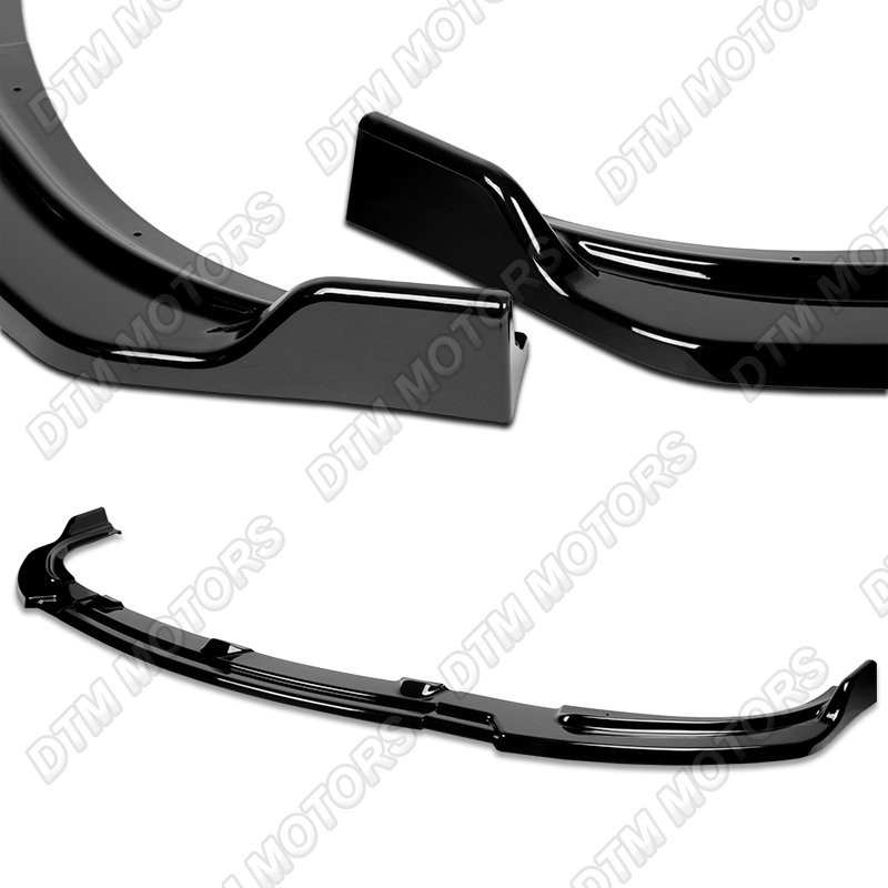 Ikon Motorsports Front Bumper Lip Compatible With 10-13 Infiniti G37 Sedan 4 Door IKON Style Gloss Black PP Front Bumper Spoiler