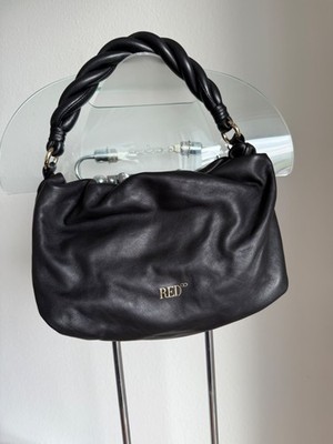 Red Valentino Black Nappa Lambskin Bag   Twisted Handle  