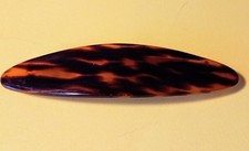 Vintage Tortoise Shell Hair Clip. Made In France.  4.5" x 1"  T