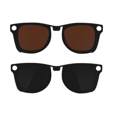 2Pcs Polarized Clip for Ray-Ban Meta Wayfarer RW4008/RW4012 53-22 Matte B...
