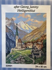 Orchidea Needlepoint canvas for halfstitch without yarn after Georg Janny - H...