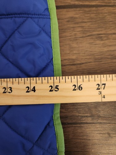 Lands End Kids Primaloft Puffer Jacket Medium (10-12) Youth Packable Blue Green - Picture 9 of 11
