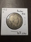 1912 D Barber Half Dollar