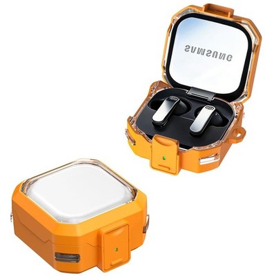 For Samsung Galaxy Buds 4 / 4 Pro Shockproof Safaty Lock Keychain Clear Case