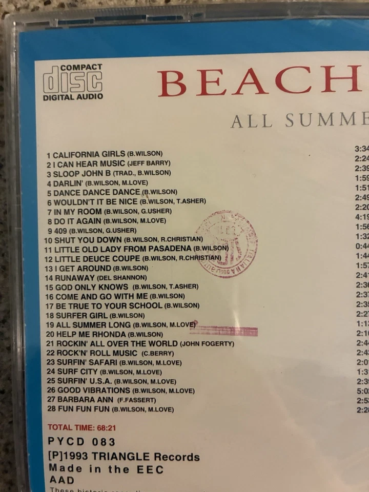 Beach Boys All Summer Long Live Cd New Rare OOP Import Brian Wilson - Image 3 of 3