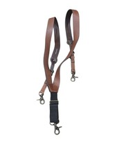  Nocona  BROWN Leather SUSPENDERS -- Western - Large