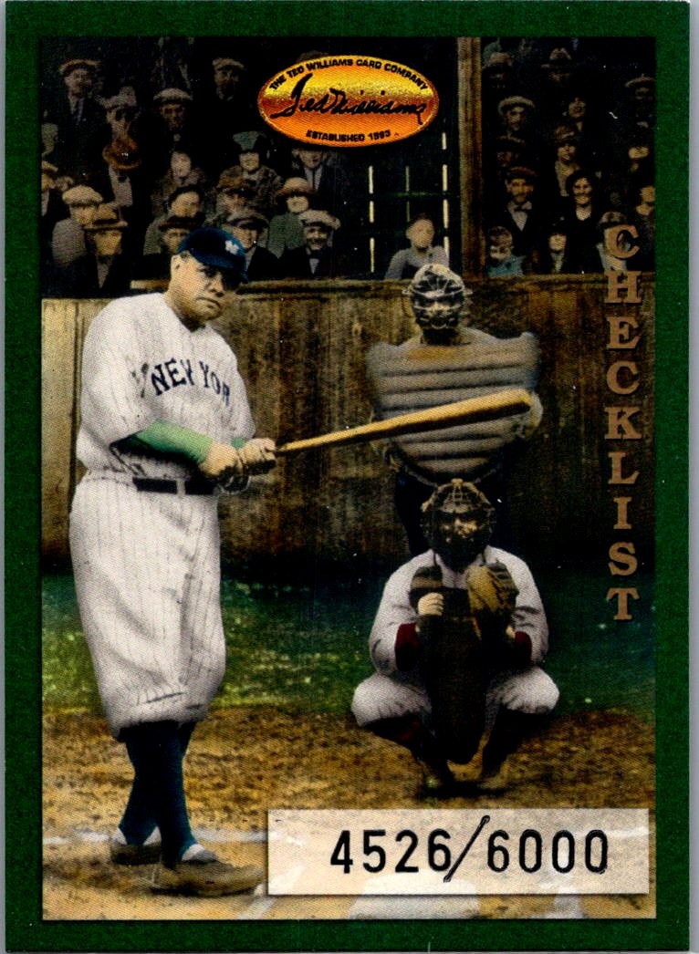 1994 Ted Williams #TB9 Babe Ruth Trade for Babe Exchange #/6000