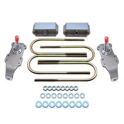 For 55-57 Chevy Bel Air 2''Drop Lowering Kit w/ Blocks, U Bolts & Drop Spindles