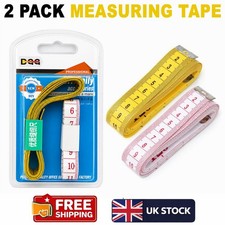 Pack Of 2 Body Measuring Tape Fabric Dressmakers Tailor Sewing Diet Tape Ruler