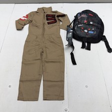 Disguise Ghostbusters Coverall Kids XS Beige Costume Proton Pack Set Uniform