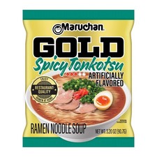 Maruchan Gold Ramen Noodle Soup, Spicy Tonkotsu Flavor, 3.2 Ounce (Pack of 5)