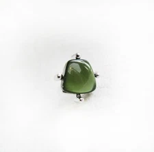 Handsome Vintage Mid Century MCM Sarah Coventry Green Moonglow Lucite Tie Tack