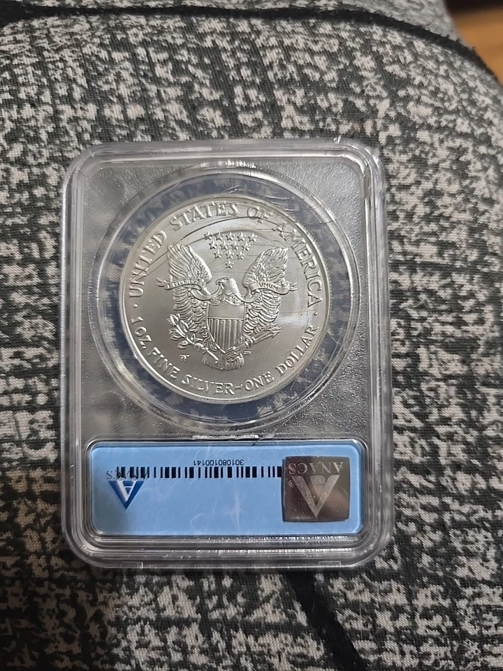 2007w ANACS MS70 American Silver Eagle - Image 2 of 2