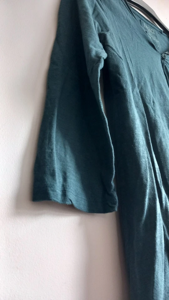 Fat face top t-shirt con bottoni cotone 100% taglia M colore verde scuro - Imagen 4 de 4