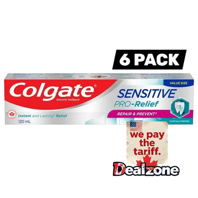 6x Colgate Sensitive Pro-Relief Repair Prevent 120ml Toothpaste with Arginine