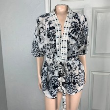 Moonlight mile Market of Stars Kimono Shirt One size Silk Cotton Bohemian BB6