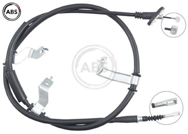 A.B.S. K19809 Seilzug FüR Feststellbremse Handbremsseil Bremsseil FüR Hyundai-image