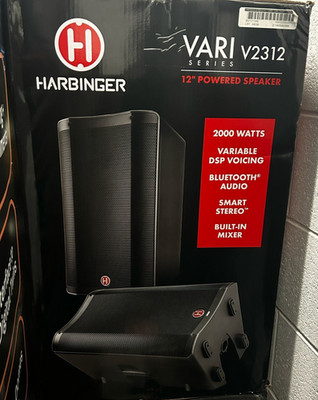 Harbinger VARI V2312 Powered Speakers Bluetooth 2-Way with Speaker Stand 12''