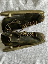 Vintage leather ice skates